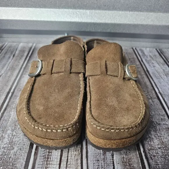 Birkenstock Buckley suede leather slip on clogs mules slides women's size 38 - Picture 5 of 8